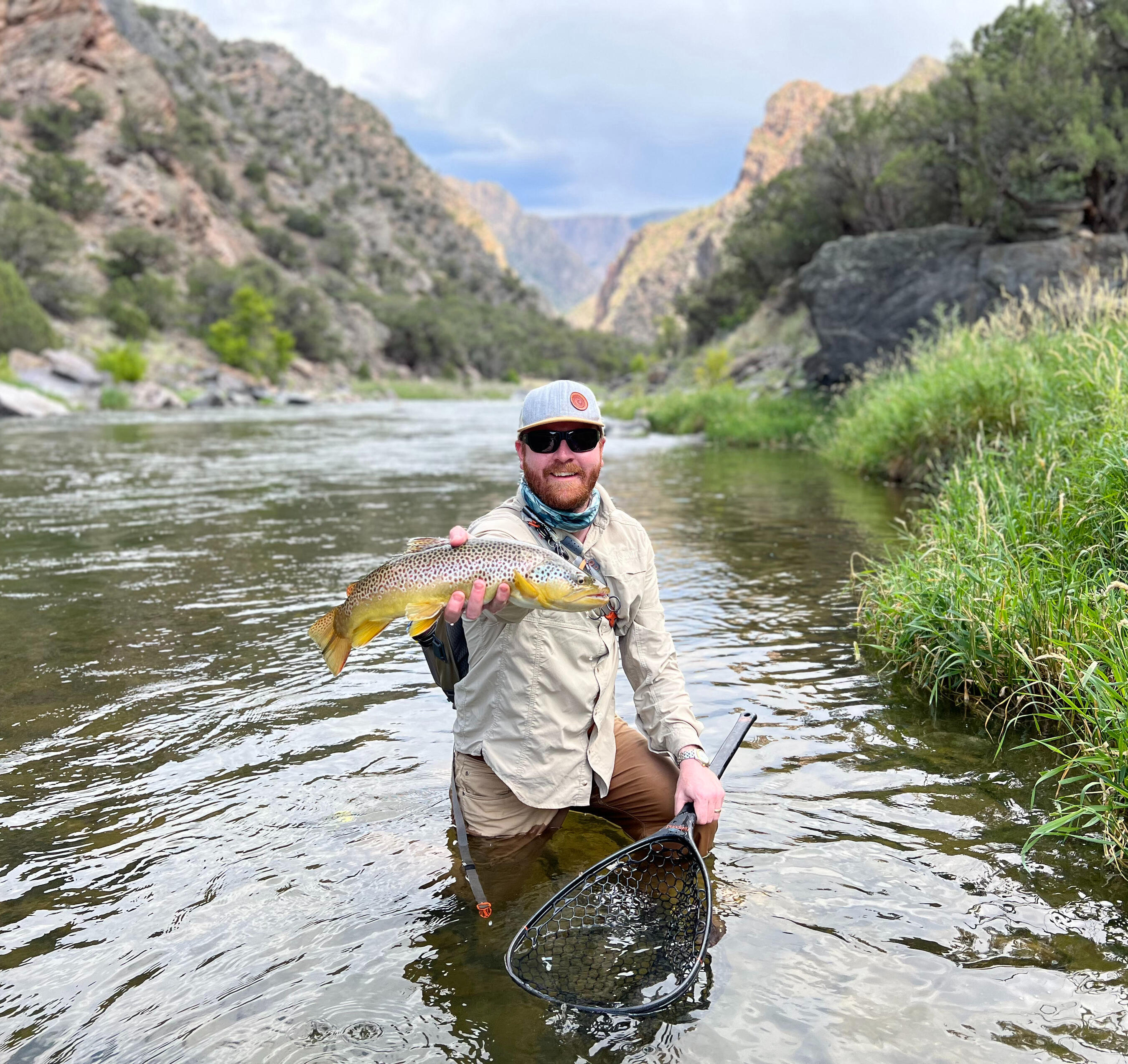 Stuart Robertson — Outdoors Stuart Robertson celebrating a win while fishing